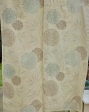 LOVELY BRAND NEW CREAM, TAUPE DUCK EGG FLORAL CURTAINS
