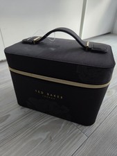 Ted Baker Black Floral Vanity Make-up Case With Gold Finishing NEW with Tag