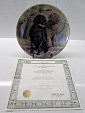 Franklin Mint LIFELONG COMPANIONS Plate Nigel Hemming Labradors COA HG9302
