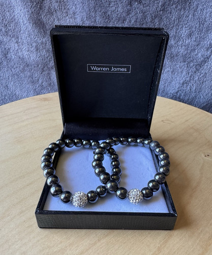 Warren james black - black, beaded