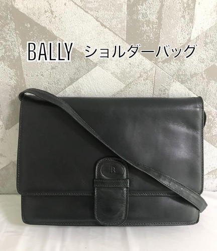 Bally black leather crossbody - black,