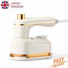 Portable Handheld Mini Steam Iron White Gold Clothes Garment Steamer UK Seller