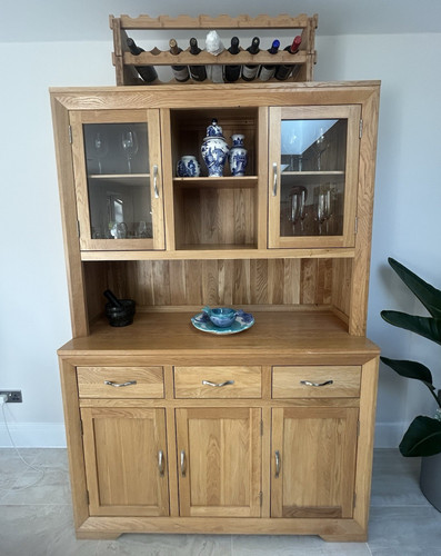 Bevel solid oak large dresser