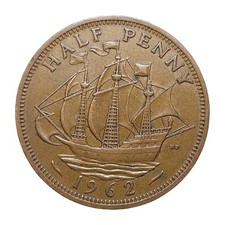 1962 Half Penny Elizabeth II