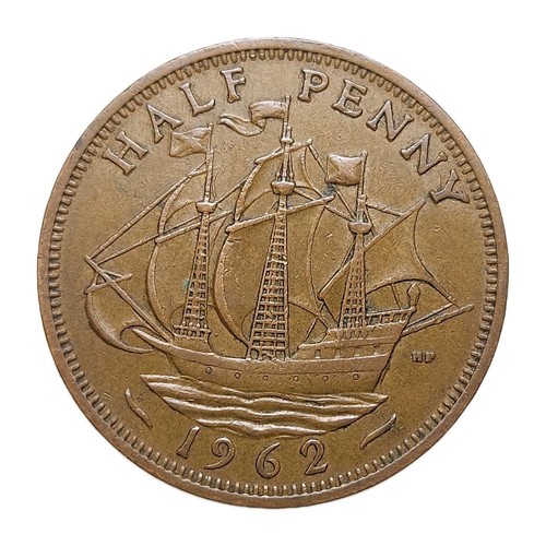 1962 half penny elizabeth - penny, ii