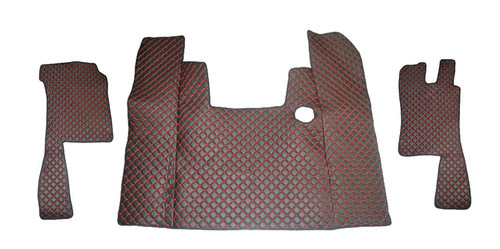 Black with red - black, leather
