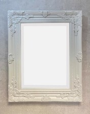 White Ornate Wall Mirror with