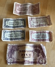 Lot Of WW2 Japanese Pacific War Government Bank Notes 1942