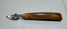 Vintage Bottle Opener Butterscotch Swirl Bakelite Handle 7.5”