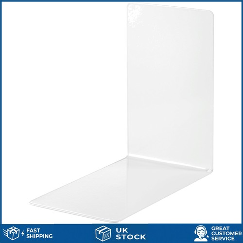 Sturdy white metal bookends - white,
