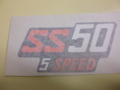 Honda ss50 side panel decals - side,