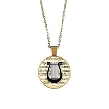 Lyre necklace music lover gift - music,