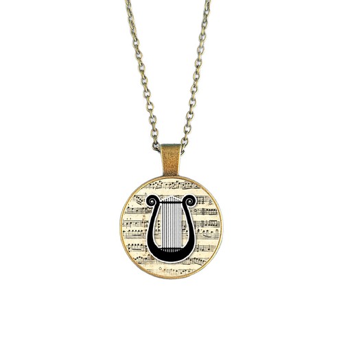 Lyre necklace music - necklace, gift