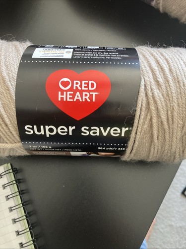 Red heart super saver oatmeal - heart,