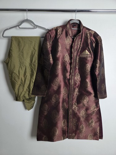 Mens burgundy maroon - mens, indian