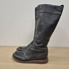 Dr Martens Vintage Elena Knee High Black Soft Leather Zip Tall Boots Uk 7 Eu 41