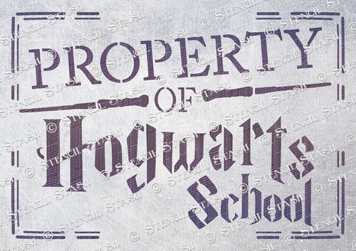 Hogwarts property stencil - hogwarts,