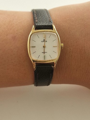 Vintage gold tone lorus quartz - vintage, gold-tone