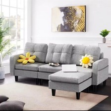 Modern Fabric L Shaped Sofa