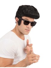 Danny Grease Wig – W784 Premium Black 50s Rocker T-Bird Greaser Costume Accesso