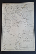 Antique 1902 nautical map - Firth of Clyde - Arran - Bute - Stranraer - Scotland