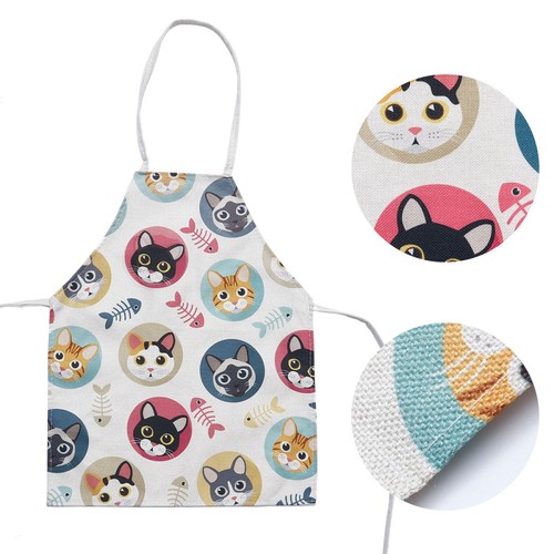Pcs cat pattern - pcs, apron