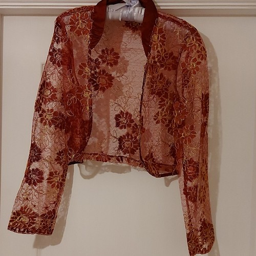 Kaleidoscope red gold floral - gold,
