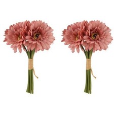 12 x Artificial Gerbera Flowers - Various Colours