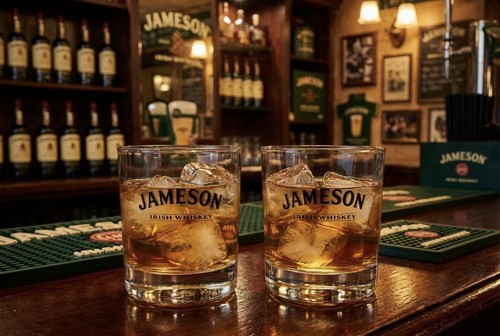Jameson whiskey tumbler 2 - jameson, x