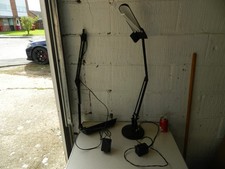 vintage Tradana angle poise black working lamp with spare bits