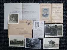 original german ww2 Bundle  Photos  Typed Letter,death Cards