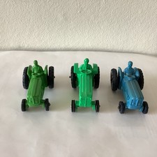 3 Vintage Galanite Sweden Plastic Toy Model Tractors 