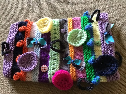 Hand knitted sensory twiddle - knitted,