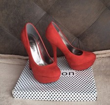 Odeon Suede like Red Shoes, Size 3 ( 36)