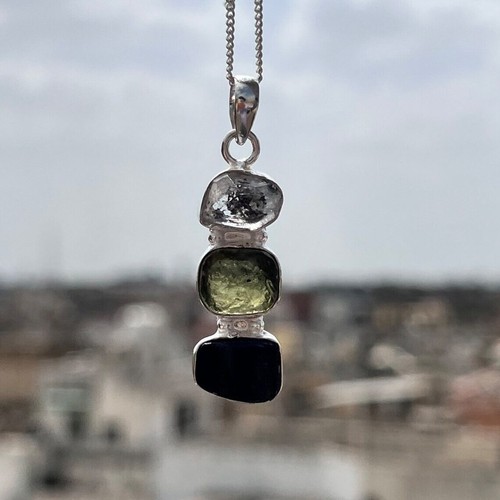 Moldavite herkimer with - moldavite,,