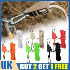 Portable Adjustable Fix Tent High Strength Fast Release Pulley Camping Rope UK