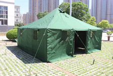 Four season Outdoor High Quality Canvas Steel Army Military Camping Tent 4.8x4.8