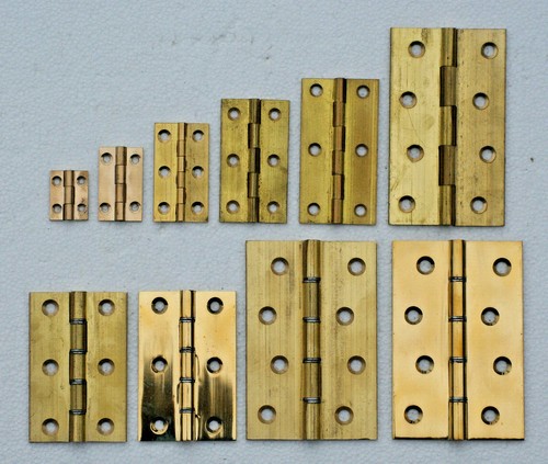 Brass butt hinges solid - hinges, drawn