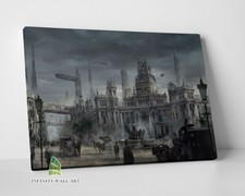 Futuristic Steampunk City LONDON Canvas Art Wall Art Print Picture Painting-C465