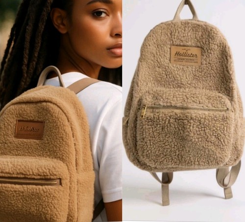 Hollister tan fuzzy sherpa - hollister,