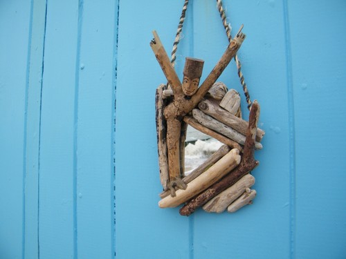 Driftwood mirror maltby made - driftwood,