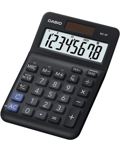 Casio desk calculator with - with, tax