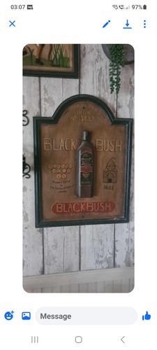 Vintage blackbush wooden sign - vintage,