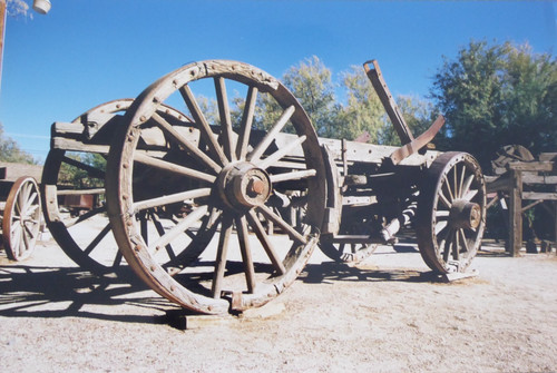 Old wooden cart - wooden,