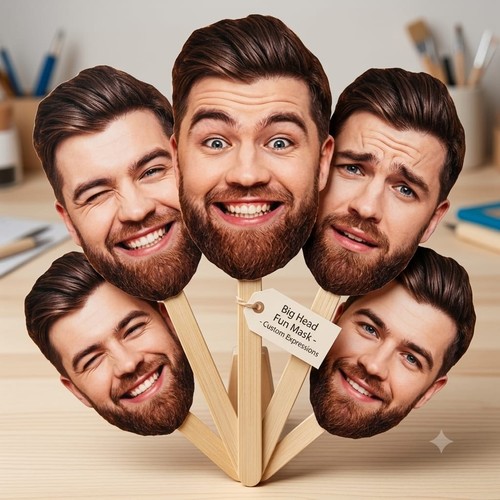 Personalised photo face masks - face,