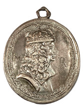 1660 Silver Royalist Supporters Badge Hand Engraved LOVE TOKEN as MI 444/20 Rare