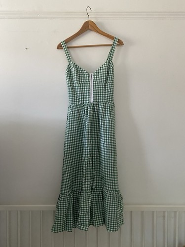 Reformation green gingham - green,