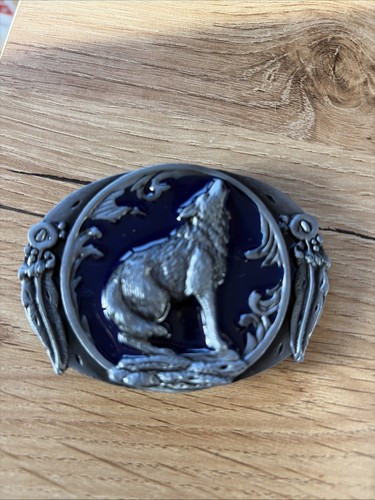 Belt buckle blue - belt, silver