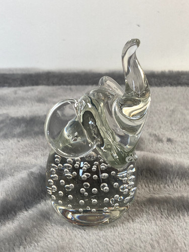 Paperweight glass elephant - paperweight,