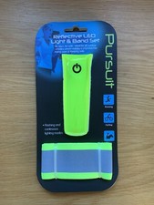 2 Piece Set Cycling Bike Bicycle Reflective Band & LED Light Safety Run Running